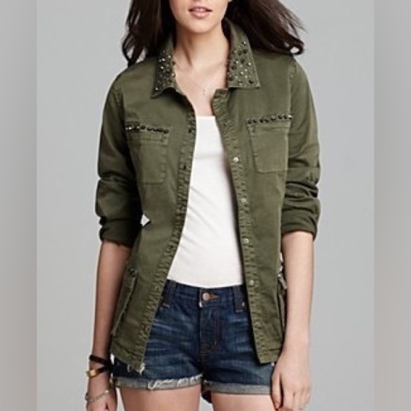 Guess Green Military Twill Jacket Size S - Picture 1 of 7